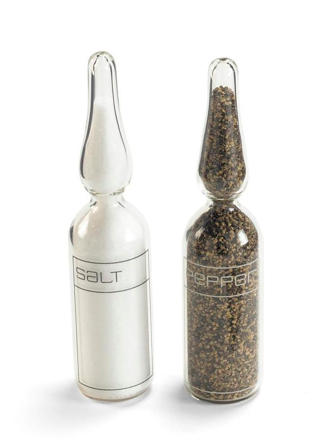 Artwork by Damien Hirst, A PAIR OF AMPOULE SALT AND PEPPER SHAKERS