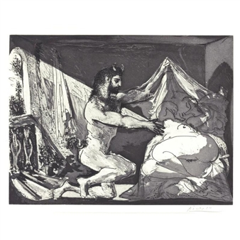 Pablo Picasso | Faun forcing a Woman 1936, Faune dévoilant une
