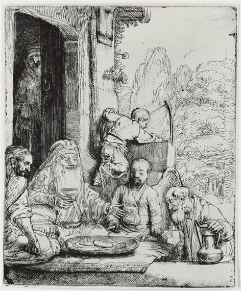 ABRAHAM ENTERTAINING THE ANGELS (B., HOLL. 29; H. 286; BB. 56-B)