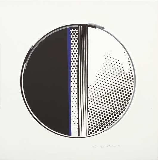 Artwork by Roy Lichtenstein, Mirror 1, Made of Linocut and screenprint with metal embossing.