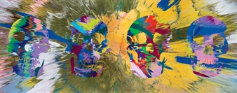 Beautiful Artemis Thor Neptune Odin Delusional Sapphic Inspirational Hypnosis Painting - Damien Hirst