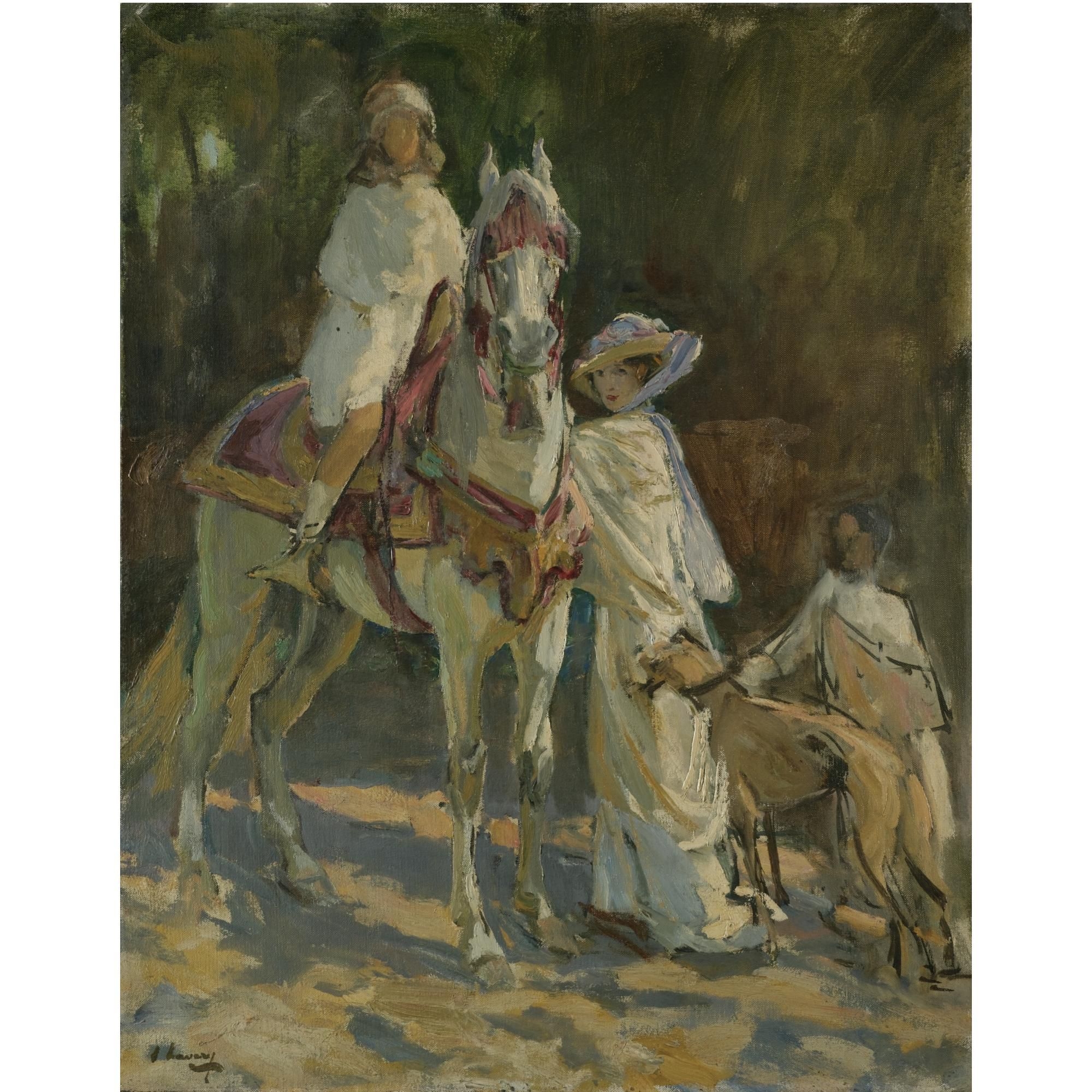 Artwork by John Lavery, sketch for 'in morocco', Made of oil on canvas