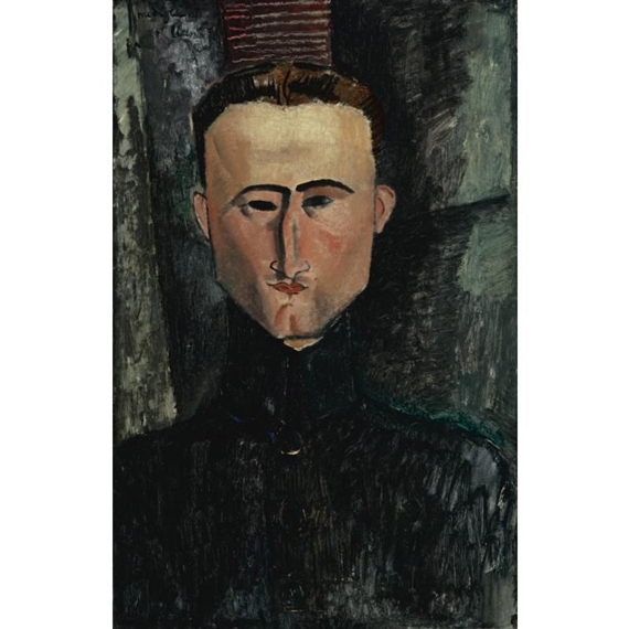 PORTRAIT DU PEINTRE ROUVEYRE by Amedeo Modigliani, FullFormat:circa,year,1915