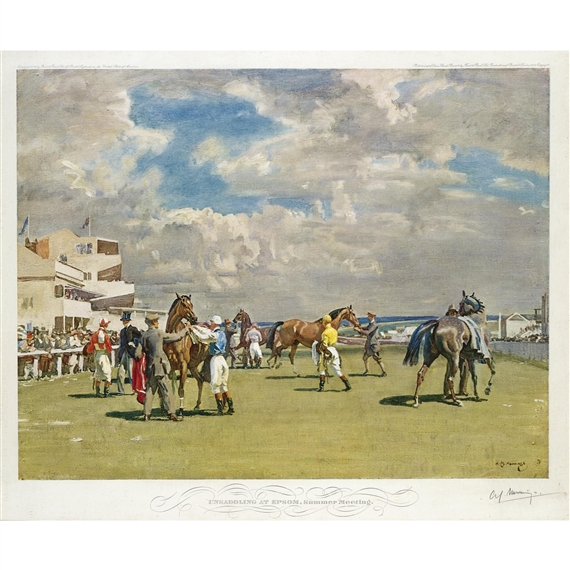 Unsaddling at Epsom, Summer Meeting