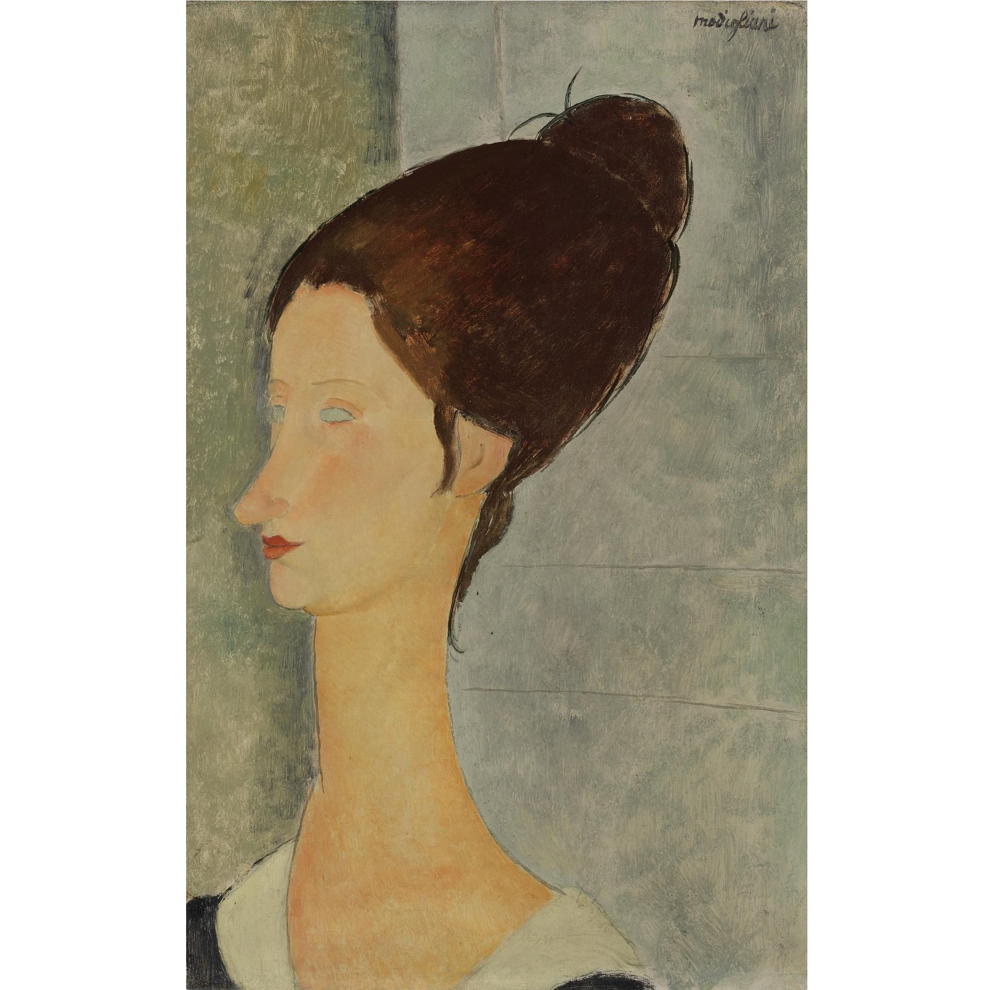 Artwork by Amedeo Modigliani, PORTRAIT DE JEANNE HÉBUTERNE, Made of Oil on canvas