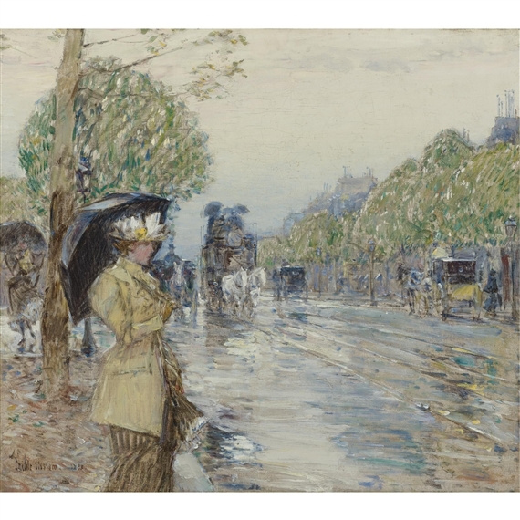 Rainy Day On the Avenue by Childe Hassam