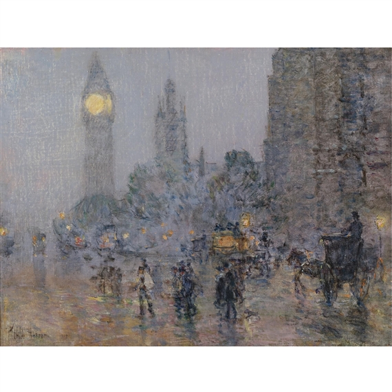 Nocturne-Big Ben by Childe Hassam