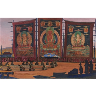 Mongol Tsam (Religious Ceremony), 1927-1928 - Nicholas Roerich