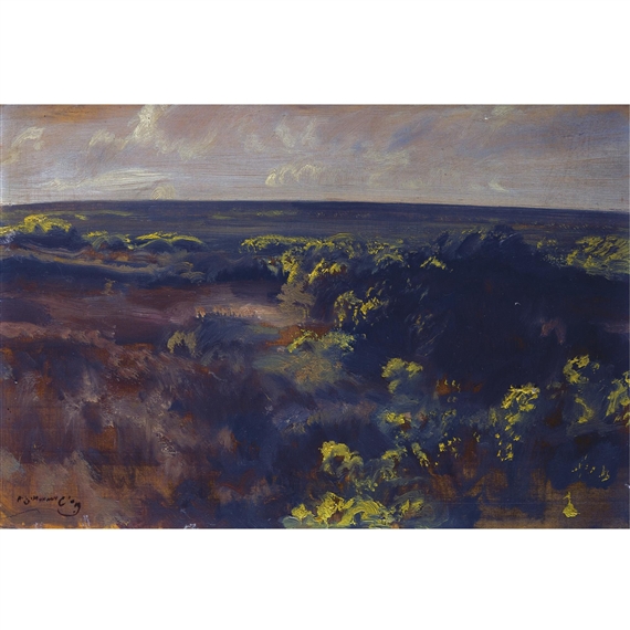 Gorse, Withypool Hill by Sir Alfred James Munnings