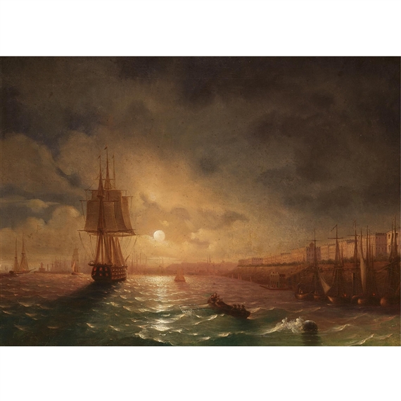 View of Odessa on a Moonlit Night