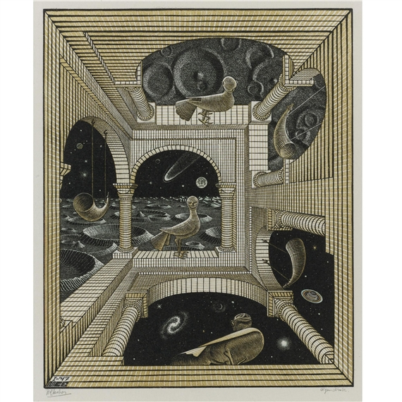 Other World (B./K./L./W. 348) by Maurits Cornelis Escher
