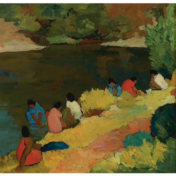 Ángel Botello | Bathers (Circa 1940) | MutualArt