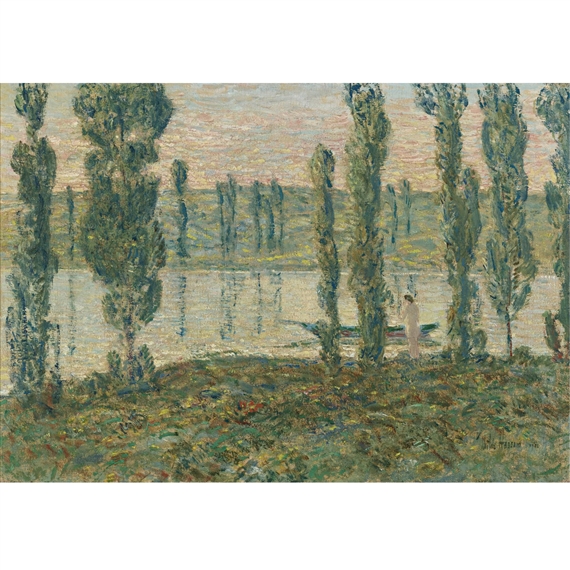 Evening on the River by Childe Hassam