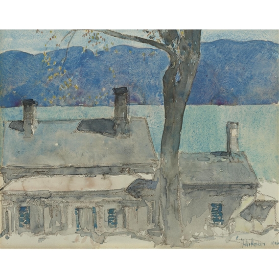 Old House, Newburgh, New York by Childe Hassam