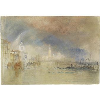 Venice: Looking towards the Dogana and San Giorgio Maggiore, with a Storm Approaching - Joseph Mallord William Turner