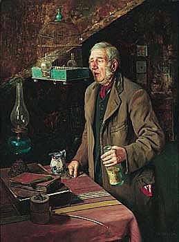 the unexpected by Charles Spencelayh