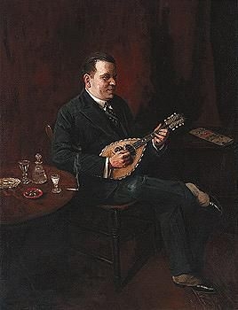 the mandolin player by Charles Spencelayh