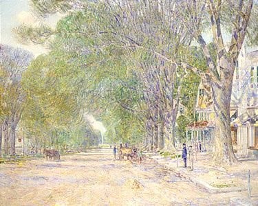 the easthampton elms in may by Childe Hassam