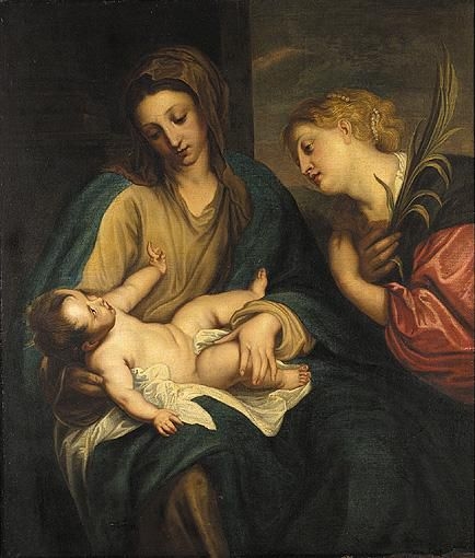 Anthony van Dyck | THE VIRGIN AND CHILD WITH SAINT CATHERINE | MutualArt