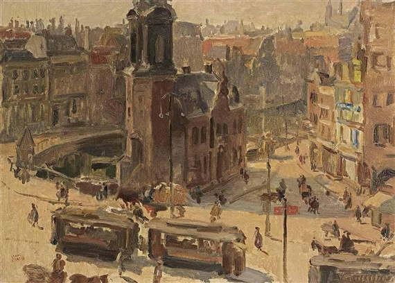 A VIEW OF THE MUNTPLEIN, AMSTERDAM