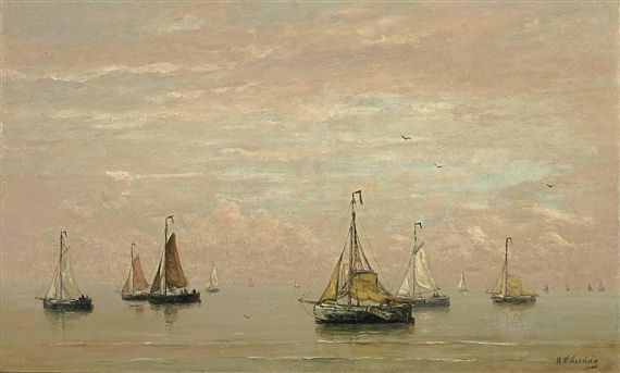 FISHING BOATS IN A CALM