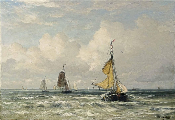 THE RETURN OF THE FISHING FLEET, SCHEVENINGEN
