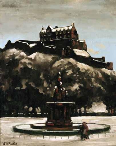 EDINBURGH CASTLE FROM PRINCES GARDENS