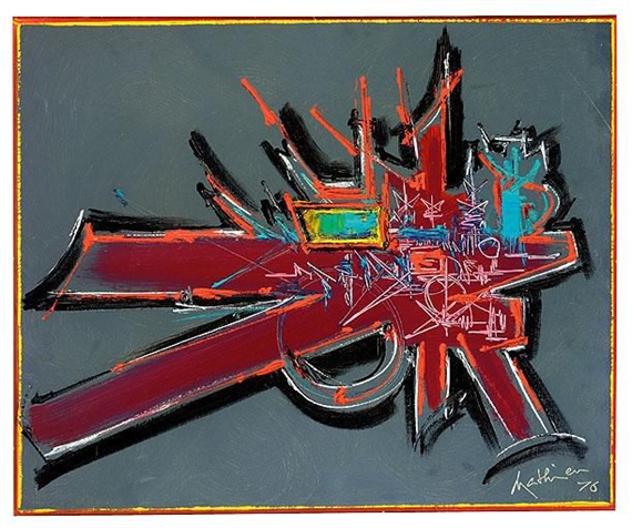 Georges Mathieu | signed and dated 76; titled on the stretcher oil on ...