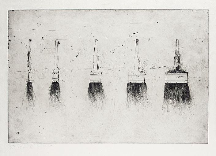 Jim Dine FIVE PAINT BRUSHES (FIRST STATE) (WILLIAMS COLLEGE 135