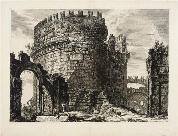 Sepolcro Di Plauzio Vicini A Tivoli Drawing by Albert Christoph Dies
