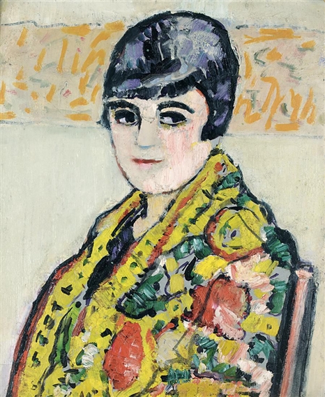 PORTRAIT OF A YOUNG LADY by George Leslie Hunter