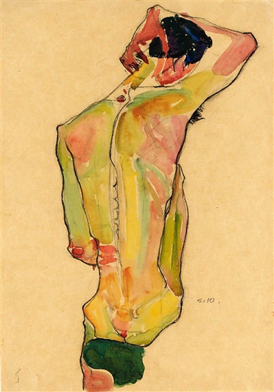 SITZENDER MÄNNLICHER RÜCKENAKT (SEATED MALE NUDE, BACK VIEW)