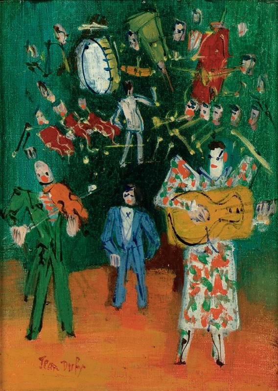 Artwork by Jean Dufy, ENTREE MUSICALE, Made of oil on canvas