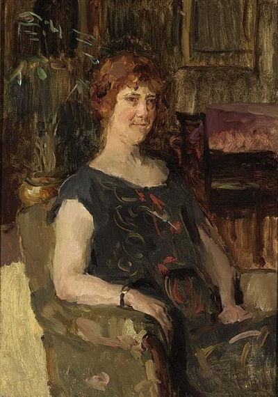 A LADY SEATED by Isaac Israëls