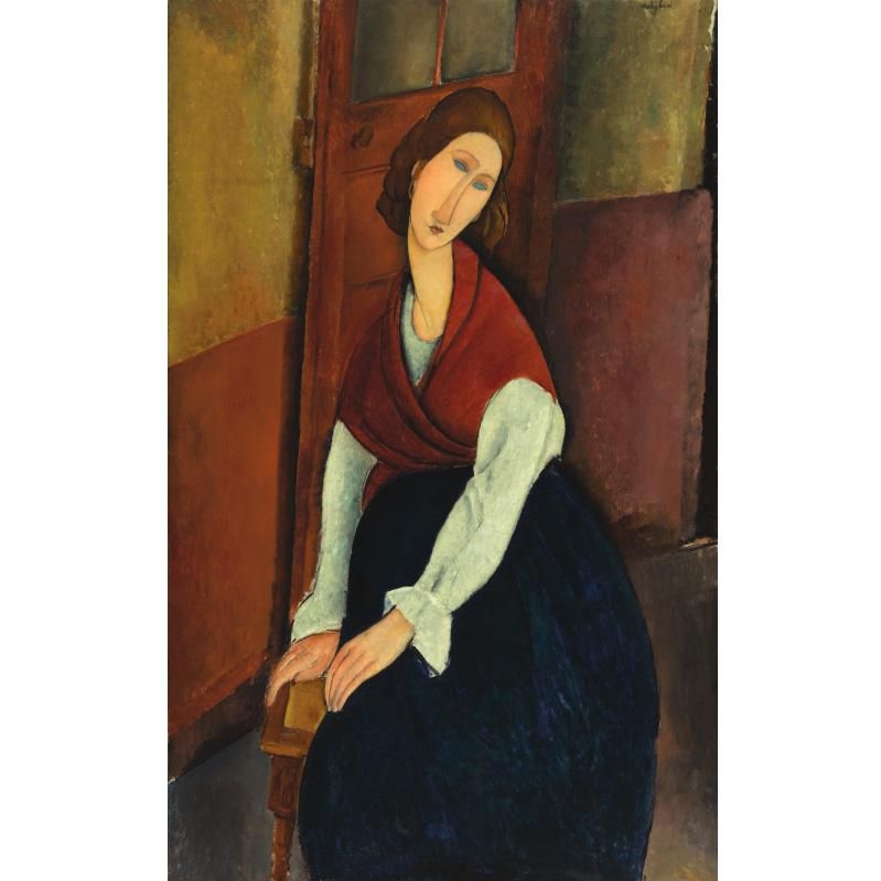 Tapisserie Murale Jeanne Hébuterne Par Modigliani - 61x46 Cm, Doublée, Belge