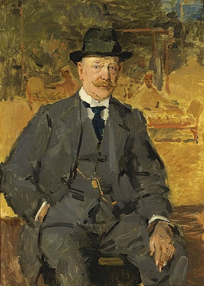 A PORTRAIT OF THE ART DEALER J. SLAGMULDER by Isaac Israëls