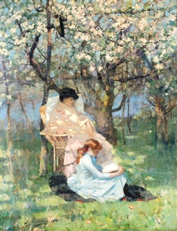 CONVALESCENCE (IN THE APPLE ORCHARD) - John Lavery
