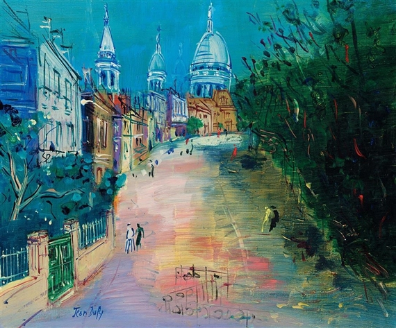 MONTMARTRE, RUE DE L'ABREUVOIR by Jean Dufy