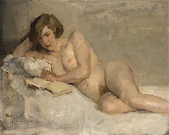 A NUDE READING (SJAANTJE VAN INGEN) by Isaac Israëls