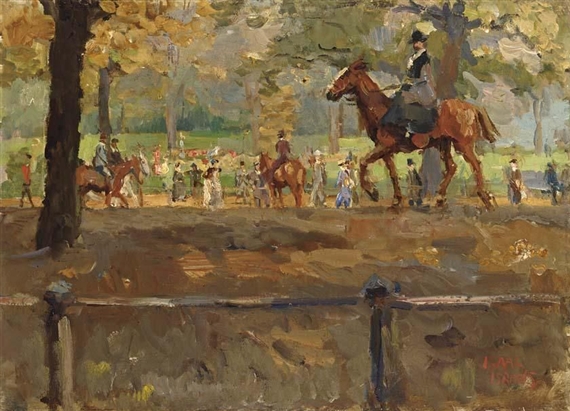HYDE PARK, ROTTEN ROW, LONDON by Isaac Israëls