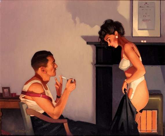 STUDY FOR ROUGH TRADE by Jack Vettriano