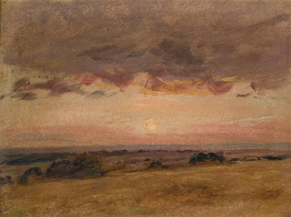 SUMMER EVENING WITH STORM CLOUDS by John Constable