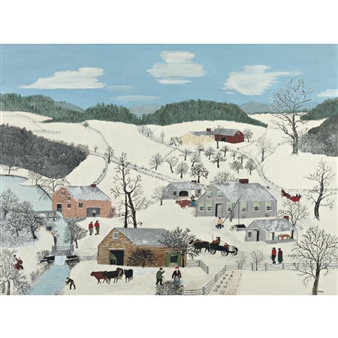 THE OLD OAKEN BUCKET, THE LAST - Grandma Moses