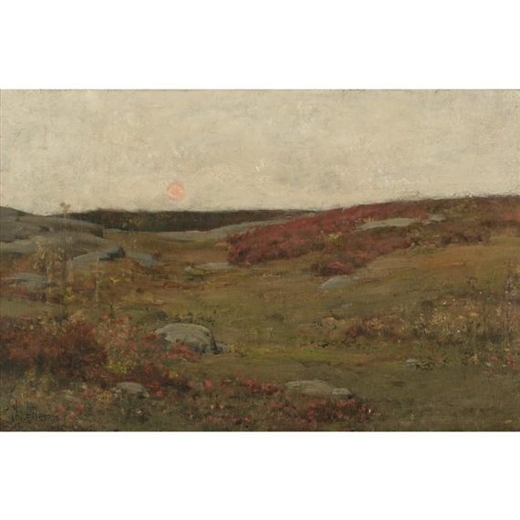 SUNRISE-AUTUMN by Childe Hassam, FullFormat:,year,1885