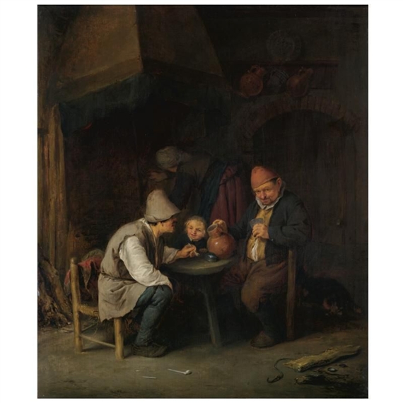 Adriaen Van Ostade | A peasant family in an interior | MutualArt