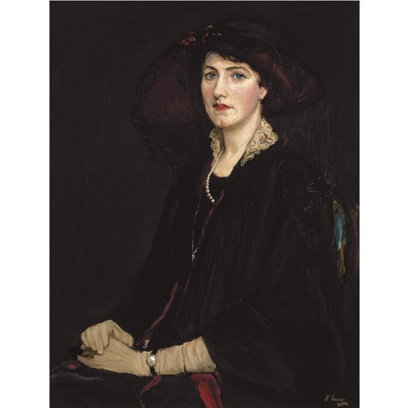 Artwork by John Lavery, portrait of lady raeburn, Made of oil on canvas