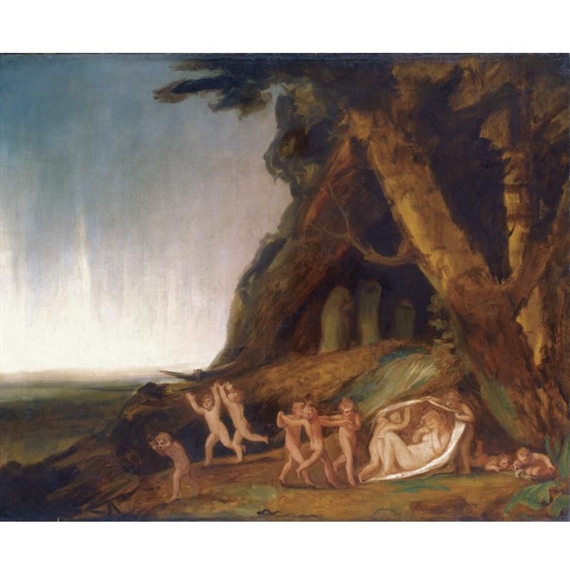 Titania's Attendants Chasing Bats by George Romney