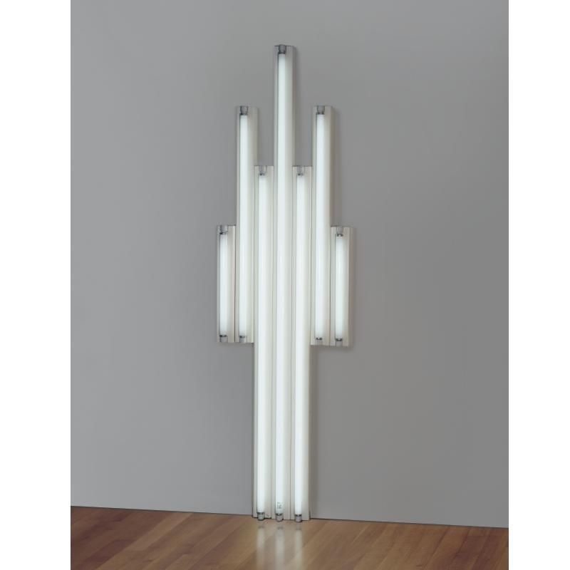 Artwork by Dan Flavin, Untitled (monument for V. Tatlin), Made of cool white flourescent light