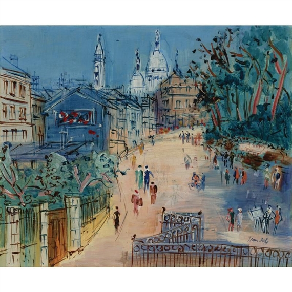 Montmartre, rue de l'abreuvoir by Jean Dufy