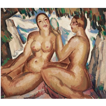 Bathers with Mirror - John Duncan Fergusson
